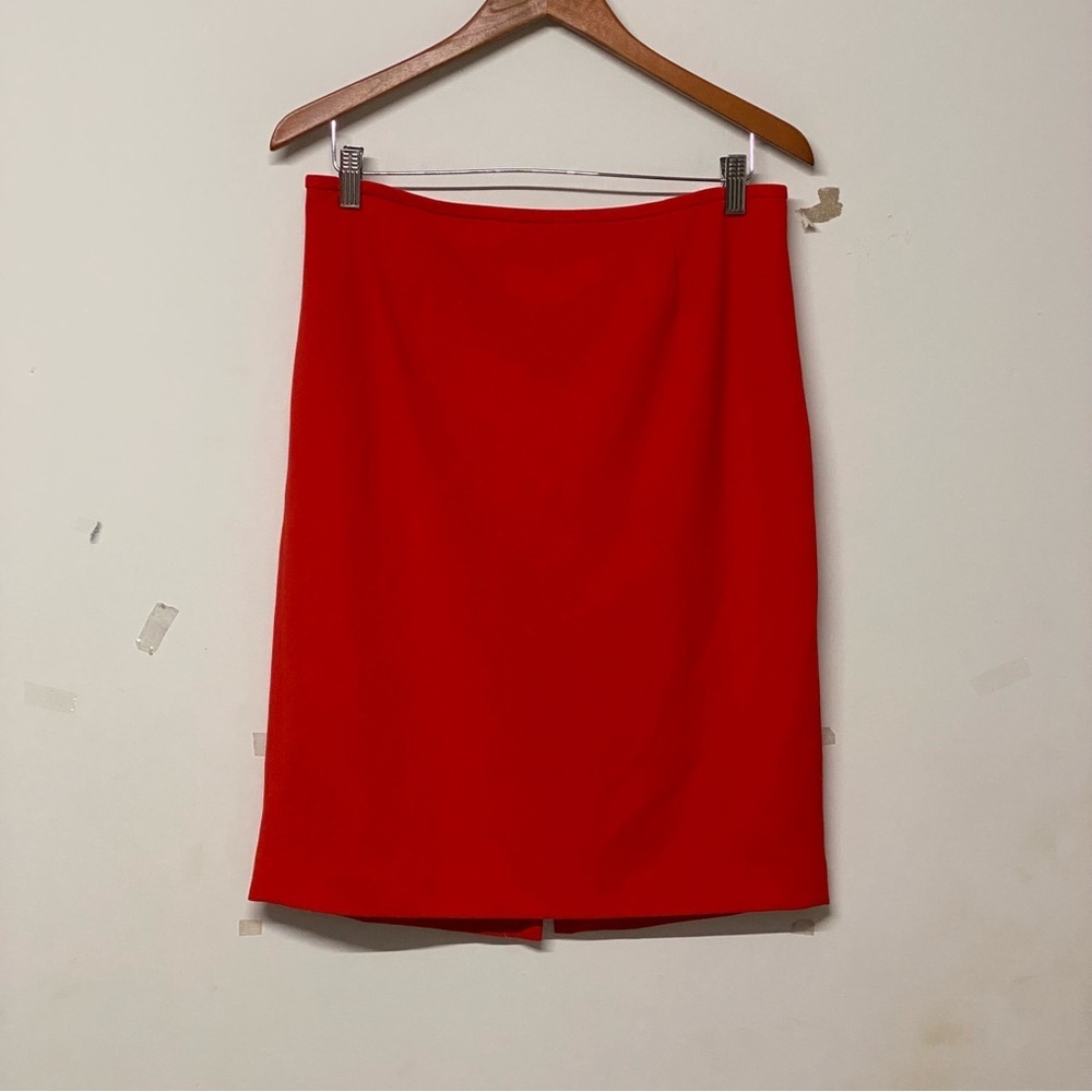 Calvin Klein Red Pencil Skirt Office Workwear